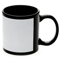 Black patch mug
